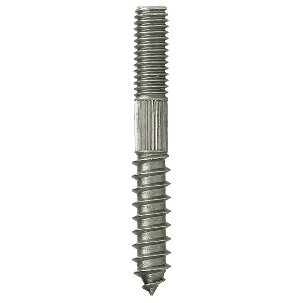 Dottie Hanger Bolt, 1/4 in Thread to 3 in, Carbon Steel